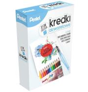 Opakowanie Zestaw kredki akwarelowe 12 kol+pędzelek+bloczek