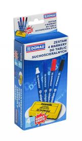 Zestaw Marker suchościeralny Donau D-SIGNER kpl 4 szt.z gąbką (7372904-99PL). Wydawca: PBS Connect Polska. Dadada.pl Opakowanie Zestaw Marker suchościeralny Donau D-SIGNER kpl 4 szt.z gąbką (7372904-99PL)