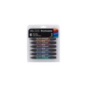Opakowanie Brush marker komplet 6 szt. RICH TONES 0290034 
(amber, firebrick, plum, cyan, egyptian blue, ocean teal)