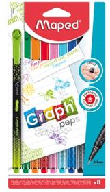 Opakowanie Cienkopis Graph Peps Deco 8 kolorów MAPED