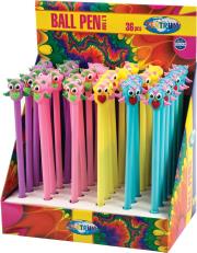 Opakowanie Długopis Fancy Sowa niebieski (36szt). 89038