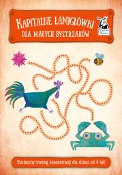 Kapitalne łamigłówki dla małych bystrzaków. Autor: Ewa O'Neill. Dadada.pl Okładka książki Kapitalne łamigłówki dla małych bystrzaków