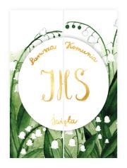 Okładka książki KARNET B6 KOMUNIA ROZKŁADANY KONWALIE