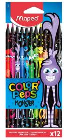 Opakowanie Kredki Colorpeps Monster trójkątne 12 kol MAPED
