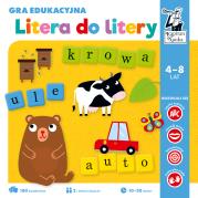 Litera do litery. Gra edukacyjna. Autor: Opracowanie zbiorowe. Dadada.pl Okładka książki Litera do litery. Gra edukacyjna