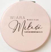 Opakowanie Lusterko kieszonkowe - Wiara nadzieja miłość