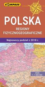 Mapa - Polska regiony fizycznogeograficzne. Autor:   Praca zbiorowa. Dadada.pl Okładka książki Mapa - Polska regiony fizycznogeograficzne