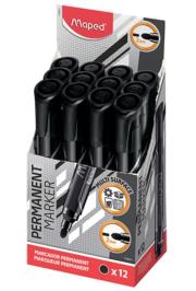 Opakowanie Marker permanentny okrągły czarny (12szt) MAPED