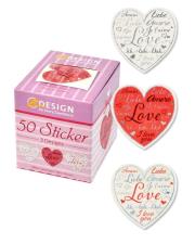 Opakowanie Naklejki foliowe - Serca angielskie