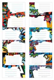 Opakowanie Naklejki na zeszyt Graffiti (25szt)