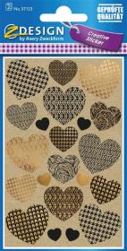 Opakowanie Naklejki papierowe - Serca