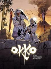 Okko T.4 Cykl Ognia. Autor: Hub. Dadada.pl Okładka książki Okko T.4 Cykl Ognia