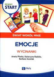 Pewny start Świat wokół mnie Emocje Wycinanki. Autor: Aneta Pliwka, Katarzyna Radzka, Barbara Szostak. Dadada.pl Okładka książki Pewny start Świat wokół mnie Emocje Wycinanki