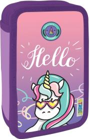 Piórnik dwusuwakowy bez wyposażenia Unicorn Street. Wydawca: Eurocom. Dadada.pl Opakowanie Piórnik dwusuwakowy bez wyposażenia Unicorn Street