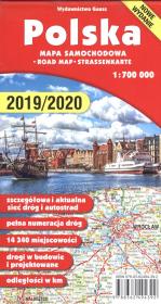 Okładka książki POLSKA MAPA SAMOCHODOWA 1:700 000