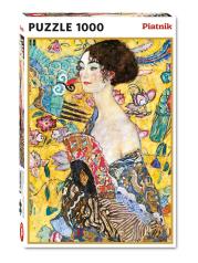 Opakowanie Puzzle - 1000 Klimt, Dama z Wachlarzem PIATNIK