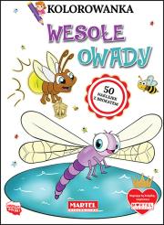 Okładka książki WESOŁE OWADY KOLOROWANKA Z NAKLEJKAMI