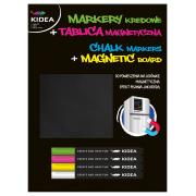Opakowanie Zestaw tablica A4 na magnes + markery kredowe 4kol