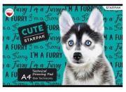 Opakowanie Blok techniczny biały Pieski  A4/10k Starpak