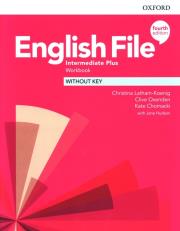 English File 4E Interm Plus WB without key. Autor: Latham-Koenig Christina, Oxenden Clive, Chomacki Kate. Dadada.pl Okładka książki English File 4E Interm Plus WB without key