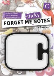 Opakowanie Forget me sticky notes kart samoprzylepne litera C