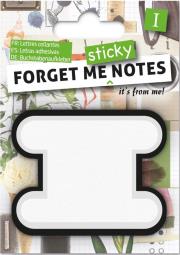 Opakowanie Forget me sticky notes kart samoprzylepne litera I