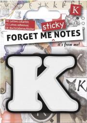 Opakowanie Forget me sticky notes kart samoprzylepne litera K