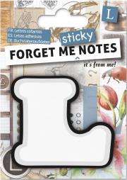 Opakowanie Forget me sticky notes kart samoprzylepne litera L