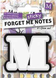 Opakowanie Forget me sticky notes kart samoprzylepne litera M