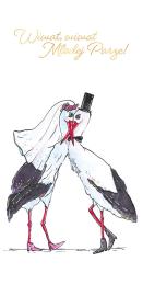 Opakowanie Karnet B6 Ślub - Bociany DL