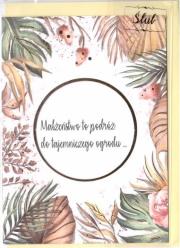 Opakowanie Karnet B6 Ślub cytat - Liście