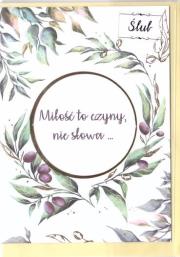 Opakowanie Karnet B6 Ślub cytat - Oliwki