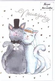 Opakowanie Karnet B6 z kieszonką - Koty