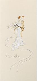 Karnet Ślub DL SDF02 - Para Młoda z bukietem. Wydawca: MAK. Dadada.pl Opakowanie Karnet Ślub DL SDF02 - Para Młoda z bukietem