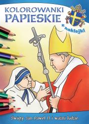 Kolorowanki papieskie. Święty Jan Paweł II i ważni ludzie. Autor: Korpyś Ireneusz, Wiśnicka Anna. Dadada.pl Okładka książki Kolorowanki papieskie. Święty Jan Paweł II i ważni ludzie