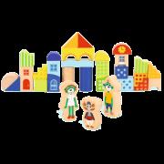 Opakowanie Kolorowe klocki z Rodziną Trelików Trefl 61348