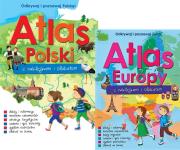Opakowanie Pakiet atlasów. Europy i Polski z naklejkami