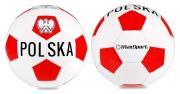 Piłka nożna Max Sport Polska biało-czerwona 2. Wydawca: Artyk. Dadada.pl Opakowanie Piłka nożna Max Sport Polska biało-czerwona 2