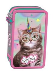 Opakowanie Piórnik potrójny z wyposażeniem Catcorn