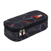 Opakowanie Piórnik saszetka usztywniona z wewnętrzną klapką PC2 Czarna abstrakcja 3D