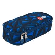 Opakowanie Piórnik saszetka usztywniona z wewnętrzną klapką PC2 Granatowa abstrakcja 3D