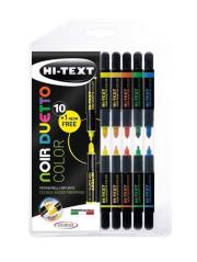 Opakowanie Pisaki Noir Duetto color 10+1 Fluo FIBRACOLOR