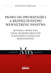 Okładka książki Prawo do prywatności a bezpieczeństwo wewnętrzne państwa