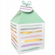 Opakowanie Pudełko na prezenty 11x11 pastelowo-złote 4szt