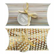 Opakowanie Pudełko na prezenty 22x10 pastelowo-złote 2szt