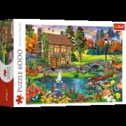 Opakowanie Puzzle 6000 chatka w górach 65006