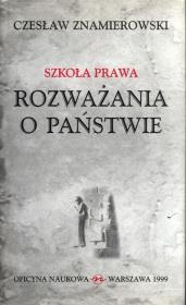 Okładka książki Szkoła Prawa Rozważania o państwie