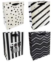 Opakowanie Torba prezentowa 18x23 biało-czarna