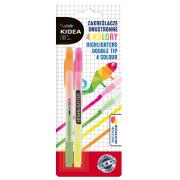 Opakowanie Zakreślacze dwustronne 4 kolory Kidea