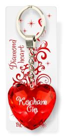 Opakowanie Brelok Serce diamentowe Kocham Cię